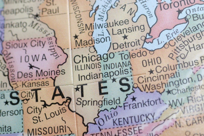 Map of Midwest