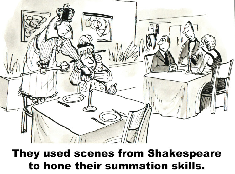 People at table cartoon