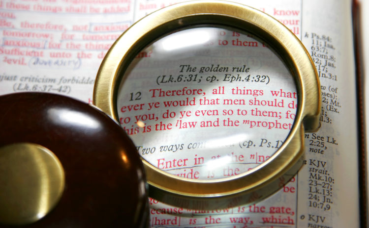 Magnified text