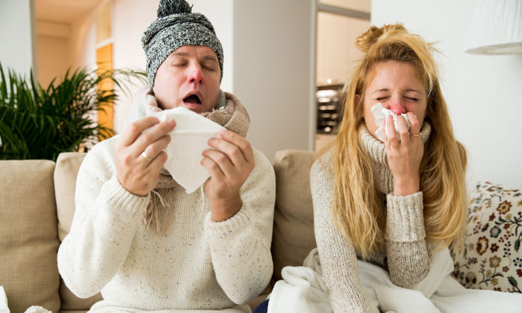 Two adults with cold