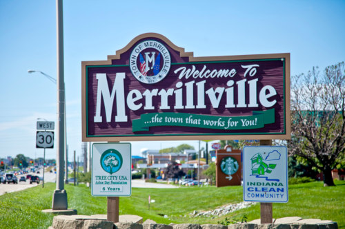 Merrillville, Indiana Welcome Sign