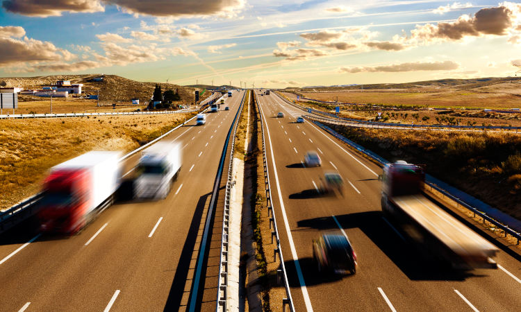 Trucks on Highway