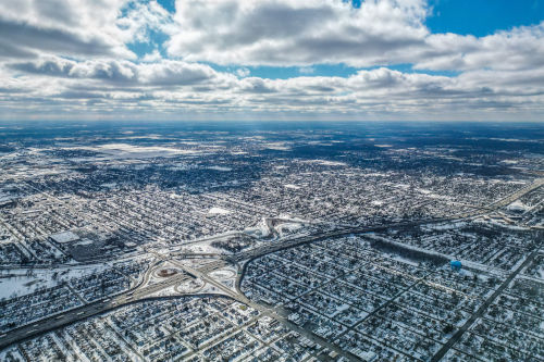 Winter In Hammond, Indiana By Lake Michigan