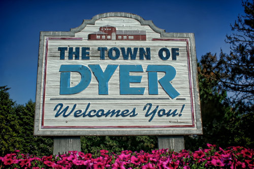 Welcome to Dyer, Indiana Sign